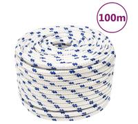 vidaXL Cuerda de barco polipropileno blanco 14 mm 100 m