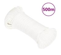 vidaXL Cuerda de barco polipropileno blanco intenso 5 mm 500 m