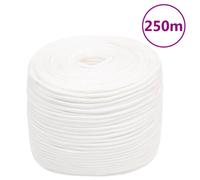 vidaXL Cuerda de barco polipropileno blanco intenso 8 mm 250 m