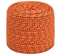 vidaXL Cuerda de Barco Polipropileno Naranja 8 mm 100 m