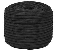 vidaXL Cuerda de Barco Polipropileno Negro Intenso 12 mm 100 m, Cuerda, Cuerda enrollada, cordón Trenzado, Cuerda Trenzada, Cuerda de Anclaje