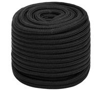 vidaXL Cuerda de Barco Polipropileno Negro Intenso 18 mm 100 m, Cuerda, Cuerda enrollada, cordón Trenzado, Cuerda Trenzada, Cuerda de Anclaje