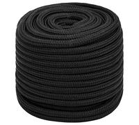 vidaXL Cuerda de Barco Polipropileno Negro Intenso 18 mm 50 m, Cuerda, Cuerda enrollada, cordón Trenzado, Cuerda Trenzada, Cuerda de Anclaje