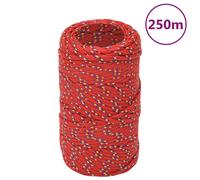 vidaXL Cuerda de barco polipropileno rojo 2 mm 250 m