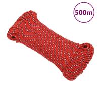 vidaXL Cuerda de barco polipropileno rojo 4 mm 500 m