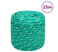 vidaXL Cuerda de barco polipropileno verde 16 mm 25 m