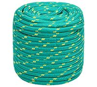 vidaXL Cuerda de Barco Polipropileno Verde 16 mm 25 m, Cuerda, Cuerda enrollada, cordón Trenzado, Cuerda Trenzada, Cuerda de Anclaje, Cuerda marítima