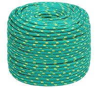 vidaXL Cuerda de Barco Polipropileno Verde 8 mm 100 m, Cuerda, Cuerda enrollada, cordón Trenzado, Cuerda Trenzada, Cuerda de Anclaje, Cuerda marítima