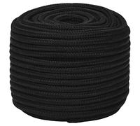 vidaXL Cuerda de Trabajo poliéster Negro 12 mm 100 m, Cuerda Trenzada, Cordel Trenzado, Cuerda de poliéster, Cordel, Cuerda de Trabajo