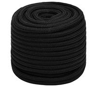 vidaXL Cuerda de Trabajo poliéster Negro 18 mm 100 m, Cuerda Trenzada, Cordel Trenzado, Cuerda de poliéster, Cordel, Cuerda de Trabajo