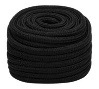vidaXL Cuerda de Trabajo poliéster Negro 20 mm 50 m