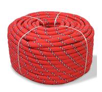 vidaXL Cuerda Marina de Polipropileno 12mm 50m Roja Soga Accesorios Bricolaje
