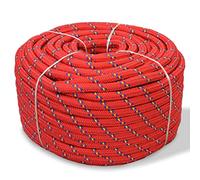 vidaXL Cuerda marina de polipropileno 16 mm x 250 m Roja