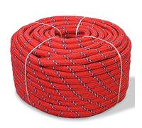 vidaXL Cuerda Marina de Polipropileno Materiales y Accesorios de Bricolaje Herramientas Ferretería Cadenas Alambre Cordel Correa 16 mm 250 m Roja