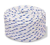vidaXL Cuerda Marina de PP 6 mm 100 m Blanca SOGA Mecate Cabo Hogar Bricolaje
