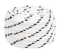 vidaXL Cuerda para barco trenzada poliéster blanco 18 mmx25 m
