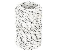 vidaXL Cuerda para barco trenzada poliéster blanco 2 mm x 25 m