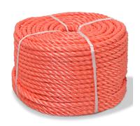 vidaXL Cuerda trenzada de polipropileno 12 mm 100 m naranja