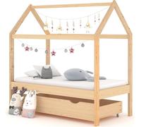 vidaXL Cuna para bebé con cajón, madera maciza de pino, 70x140 cm - Estructura de cuna para niños - Base de cuna para niños - Bases de cuna para niños - Cuna para bebé