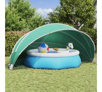 vidaXL Cúpula para piscina 546 x 516 x 250 cm Verde Mar