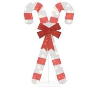 vidaXL Decoración Navideña Bastón de Caramelo 50 Leds Blanco cálido