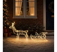 vidaXL Decoración navideña "Rentier y trineo" LOVIISA, 240 LEDs