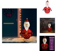 vidaXL: Decoración navideña, figura de Papá Noel, luz LED, tela de lujo, 120 cm - Iluminación navideña