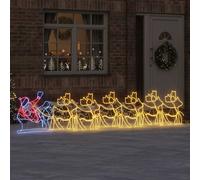 vidaXL: Decoración navideña con luces LED, multicolor, 69 x 79 cm, PVC