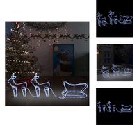 vidaXL: Decoración navideña, renos y trineo para exteriores, con 576 luces LED - Iluminación navideña