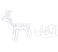 vidaXL Decoración navideña "Rentier y trineo" LOVIISA, 240 LEDs