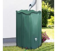 vidaXL Depósito de agua de lluvia plegable con espita 1350 L