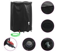 vidaXL Depósito de Agua de Lluvia Plegable con Espita 1350 L Tanque Plegable Color Negro, Azul, Verde y mas