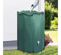 vidaXL Depósito de agua de lluvia plegable con grifo, 1350 litros