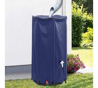 vidaXL Depósito de Agua Plegable con Grifo, Bidón de Agua, Contenedor de Almacenaje de Agua, Tanque de Agua para Jardín, PVC 250 l