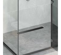 vidaXL Desagüe de ducha 2 en 1 con sifón de 360° Negro 60 cm