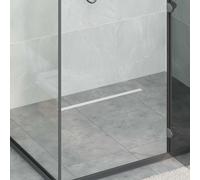 vidaXL Desagüe de ducha 360° con modelo delgado Plateado 60 cm