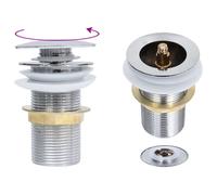vidaXL Desagüe empuje sin función desbordamiento cromado 6,4x6,4x9,1cm