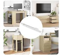 vidaXL Deslizador de cajón 12 uds. Blanco 250 mm Acero