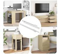 vidaXL Deslizador de cajón 2 uds. Blanco 250 mm Acero