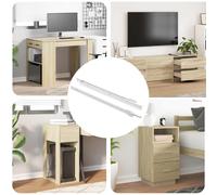 vidaXL Deslizador de cajón 2 uds. Blanco 400 mm Acero