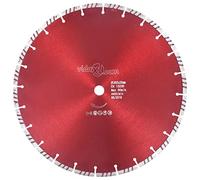 vidaXL Disco de Corte de Diamante con Turbo Amoladora Hoja de Sierra para Hormigón Armado Granito Piedra Natural Ladrillo Corte Acero 350 mm