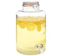 vidaXL Dispensador de agua XXL con grifo, vidrio transparente 8 L – para cocina y comedor