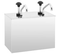 vidaXL Dispensador de Salsa de Acero Inoxidable Surtidores de Bomba Dimensiones 1 x 3.5 L, 2 x 3.5 L, 3 x 3.5 L
