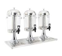 vidaXL Dispensador de zumo triple acero inoxidable 3 x 8 L