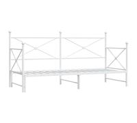 vidaXL Diván con nido Blanco 75x190 cm Acero sin colchón