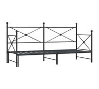 vidaXL Diván con Nido sin colchón Negro 90x190 cm Acero, diván con Nido, sofá Cama, sofá diván, divanes con Nido, Cama de Invitados, sofá Cama