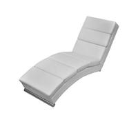 vidaXL Diván de cuero sintético blanco