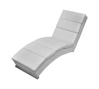 vidaXL Diván de cuero sintético blanco