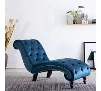 vidaXL Diván de terciopelo azul
