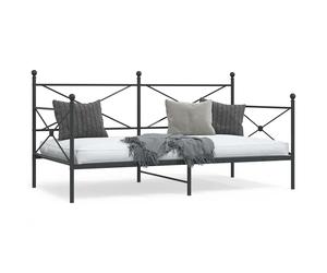 vidaXL Diván sin colchón acero negro 107x203 cm